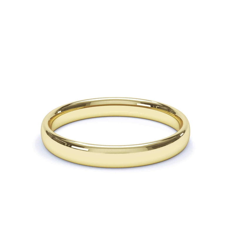 Women's Plain Wedding Band Oval Profile 18k Yellow Gold Wedding Bands Lily Arkwright
