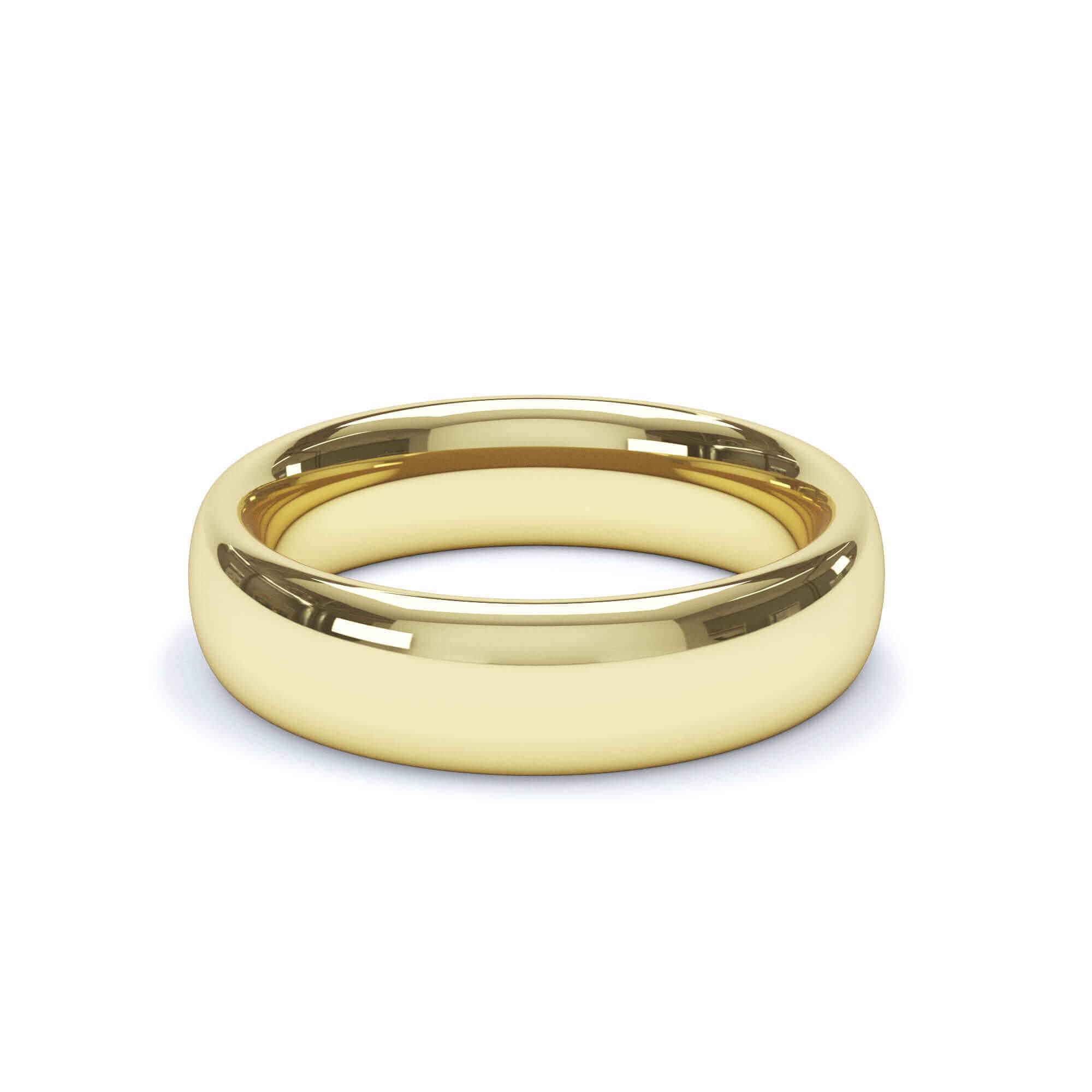 - Regular Court Profile Wedding Ring 9k Yellow Gold | Lily Arkwright ...