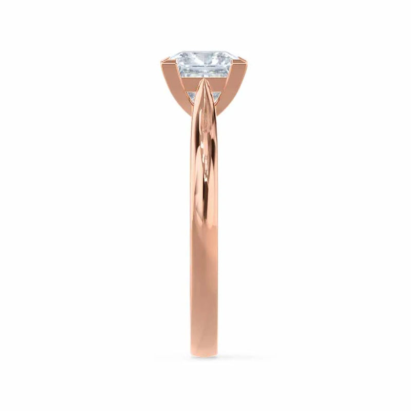 ROSALEE - Princess Lab Diamond 18k Rose Gold Solitaire