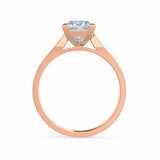 ROSALEE - Princess Natural Diamond 18k Rose Gold Solitaire