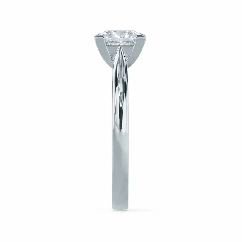 ROSALEE - Princess Natural Diamond 950 Platinum Solitaire