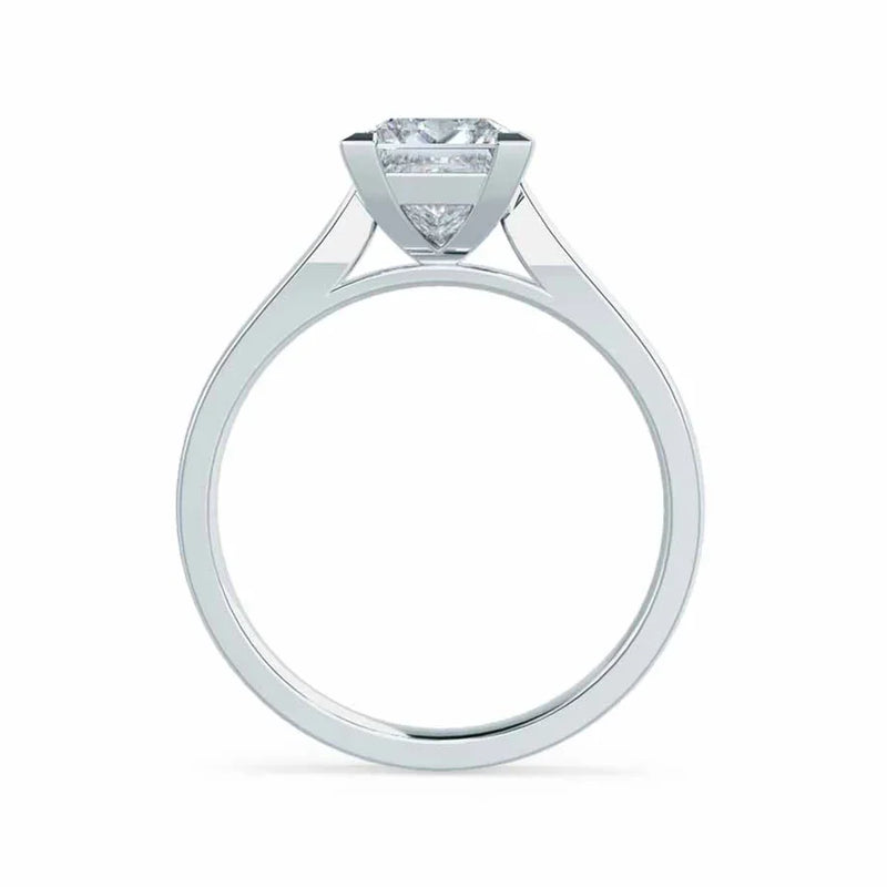 ROSALEE - Princess Natural Diamond 950 Platinum Solitaire