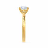 ROSALEE - Princess Lab Diamond 18k Yellow Gold Solitaire