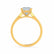 ROSALEE - Princess Lab Diamond 18k Yellow Gold Solitaire