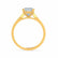 ROSALEE - Princess Natural Diamond 18k Yellow Gold Solitaire