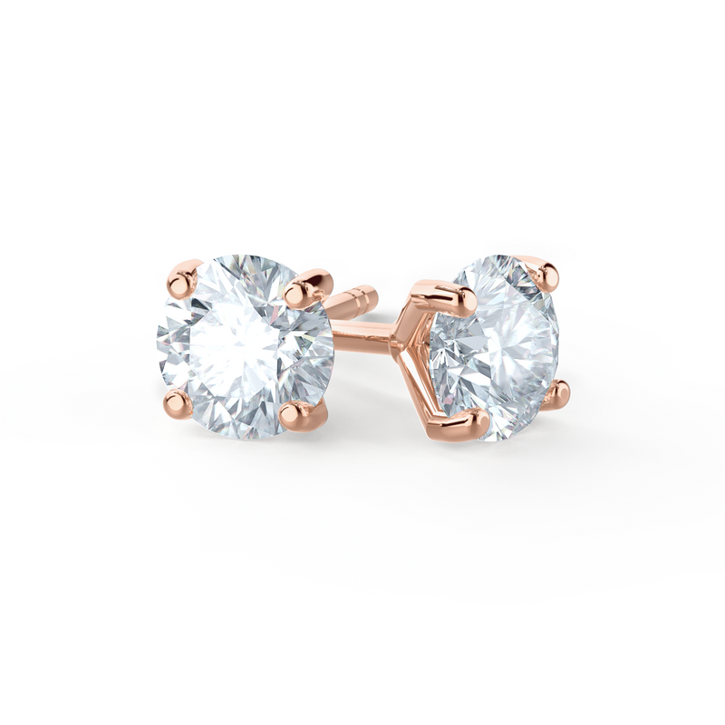 SENA - Certified Lab Diamond 18k Rose Gold Stud Earrings Earrings Lily Arkwright