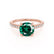 CATALINA - Chatham® Round Emerald Solitaire Engagement Ring 18k Rose Gold