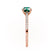 CATALINA - Chatham® Round Emerald Solitaire Engagement Ring 18k Rose Gold