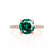 CATALINA - Chatham® Round Emerald Solitaire Engagement Ring 18k Rose Gold