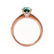 CATALINA - Chatham® Round Emerald Solitaire Engagement Ring 18k Rose Gold