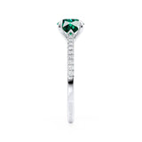 CATALINA - Chatham® Round Emerald Solitaire Engagement Ring 950 Platinum