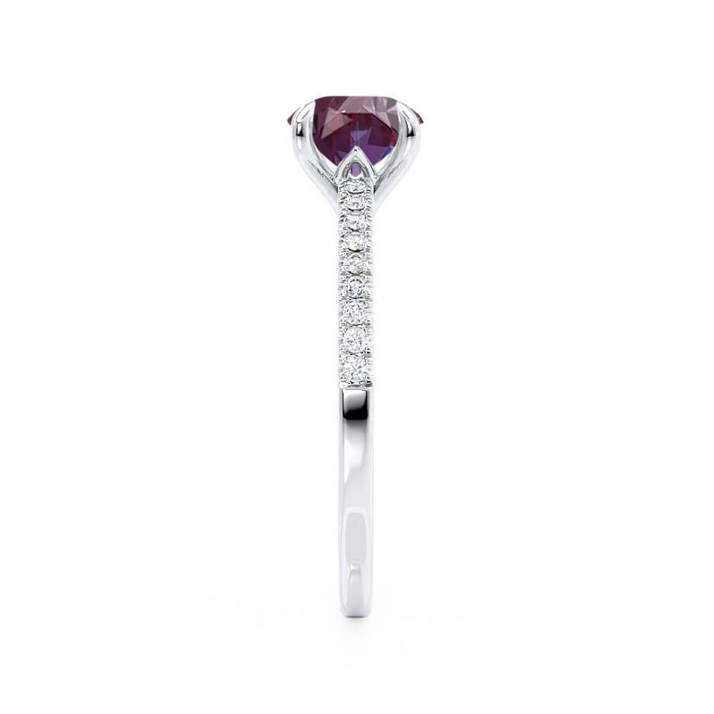 CATALINA - Chatham® Round Alexandrite Solitaire Engagement Ring 950 Platinum