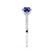 CATALINA - Round Blue Sapphire Solitaire Engagement Ring 18k White Gold