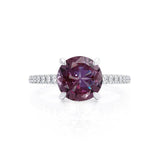 CATALINA - Chatham® Round Alexandrite Solitaire Engagement Ring 950 Platinum