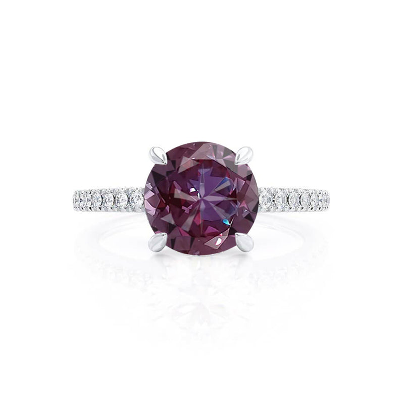 CATALINA - Chatham® Round Alexandrite Solitaire Engagement Ring 950 Platinum