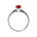 CATALINA - Round Ruby Solitaire Engagement Ring 950 Platinum