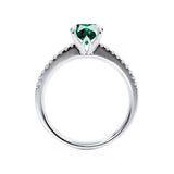CATALINA - Chatham® Round Emerald Solitaire Engagement Ring 950 Platinum