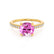 CATALINA - Round Pink Sapphire Solitaire Engagement Ring 18k Yellow Gold