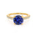 CATALINA - Round Blue Sapphire Solitaire Engagement Ring 18k Yellow Gold