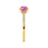 CATALINA - Round Pink Sapphire Solitaire Engagement Ring 18k Yellow Gold