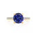 CATALINA - Round Blue Sapphire Solitaire Engagement Ring 18k Yellow Gold