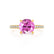 CATALINA - Round Pink Sapphire Solitaire Engagement Ring 18k Yellow Gold