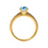 CATALINA - Round Aqua Spinel Solitaire Engagement Ring 18k Yellow Gold