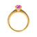 CATALINA - Round Pink Sapphire Solitaire Engagement Ring 18k Yellow Gold
