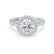 CECILY - Round Lab Diamond Platinum Halo Engagement Ring Lily Arkwright