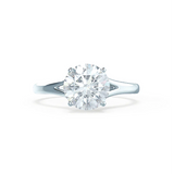 DAHLIA - Round Natural Diamond Solitaire 950 Platinum Split Shank Solitaire Ring
