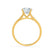 DAHLIA - Round Natural Diamond Solitaire 18k Yellow Gold Split Shank Solitaire Ring