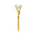 DAHLIA - Round Natural Diamond Solitaire 18k Yellow Gold Split Shank Solitaire Ring