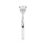 DELILAH - Round Natural Diamond 950 Platinum Shoulder Set Ring Engagement Ring Lily Arkwright