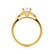 DELILAH - Round Natural Diamond 18k Yellow Gold Shoulder Set Ring Engagement Ring Lily Arkwright