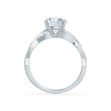EDEN - Oval natural Diamond Platinum Vine Solitaire Engagement Ring Lily Arkwright