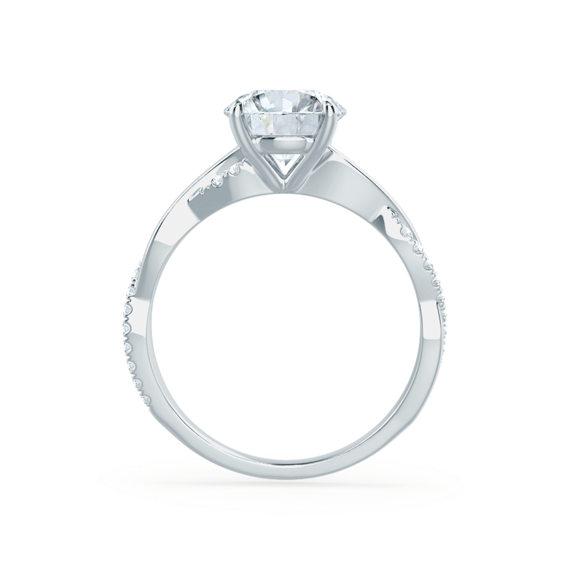 EDEN - Oval natural Diamond Platinum Vine Solitaire Engagement Ring Lily Arkwright