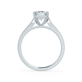 FLORENCE - Emerald Natural Diamond Platinum Solitaire Engagement Ring Lily Arkwright