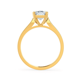 FLORENCE - Emerald Natural Diamond 18k Yellow Gold Solitaire Engagement Ring Lily Arkwright