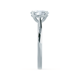 ISABELLA - Oval natural Diamond 18k White Gold Solitaire Engagement Ring Lily Arkwright