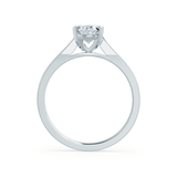 ISABELLA - Oval natural Diamond 18k White Gold Solitaire Engagement Ring Lily Arkwright