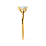 ISABELLA - Oval natural Diamond 18k Yellow Gold Solitaire Engagement Ring Lily Arkwright