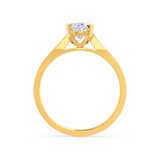ISABELLA - Oval natural Diamond 18k Yellow Gold Solitaire Engagement Ring Lily Arkwright