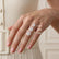 Oval diamonds shown on a finger for size comparison, labelled 2.00ct, 3.00ct and 4.00ct.