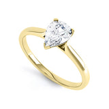 SLOANE - Pear Moissanite 18k Yellow Gold Solitaire Ring Engagement Ring Lily Arkwright