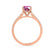 VIOLA - Round Pink Sapphire Solitaire Engagement Ring 18k Rose Gold