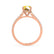 VIOLA - Round Yellow Sapphire Solitaire Engagement Ring 18k Rose Gold