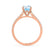 VIOLA - Round Aqua Spinel Solitaire Engagement Ring 18k Rose Gold