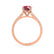 VIOLA - Round Ruby Solitaire Engagement Ring 18k Rose Gold