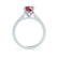 VIOLA - Round Ruby Solitaire Engagement Ring 18k White Gold