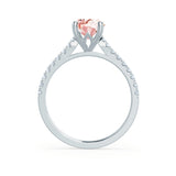 VIOLA - Chatham® Round Champagne True Sapphire Solitaire Engagement Ring 950 Platinum